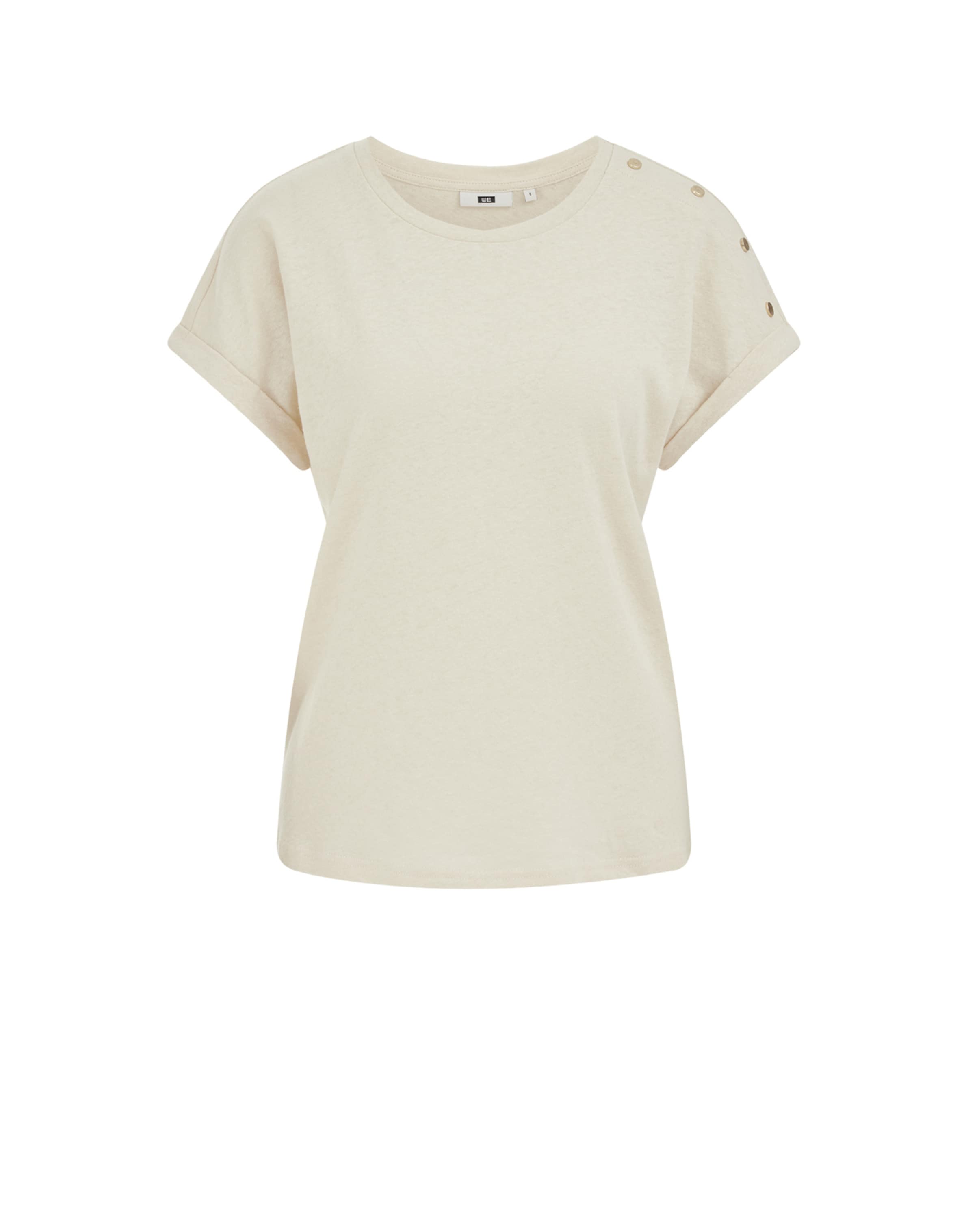 WE Fashion Тениска в бежово: отпред