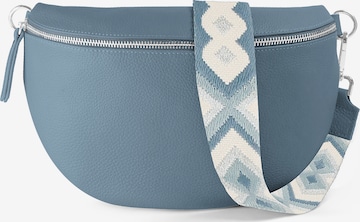 lePelou Gürteltasche 'JUNA large' in Blau: Vorderseite