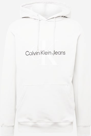Calvin Klein Jeans Sweat-shirt en gris clair / noir / blanc, Vue avec produit