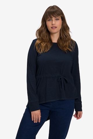 T-shirt Ulla Popken en bleu : devant