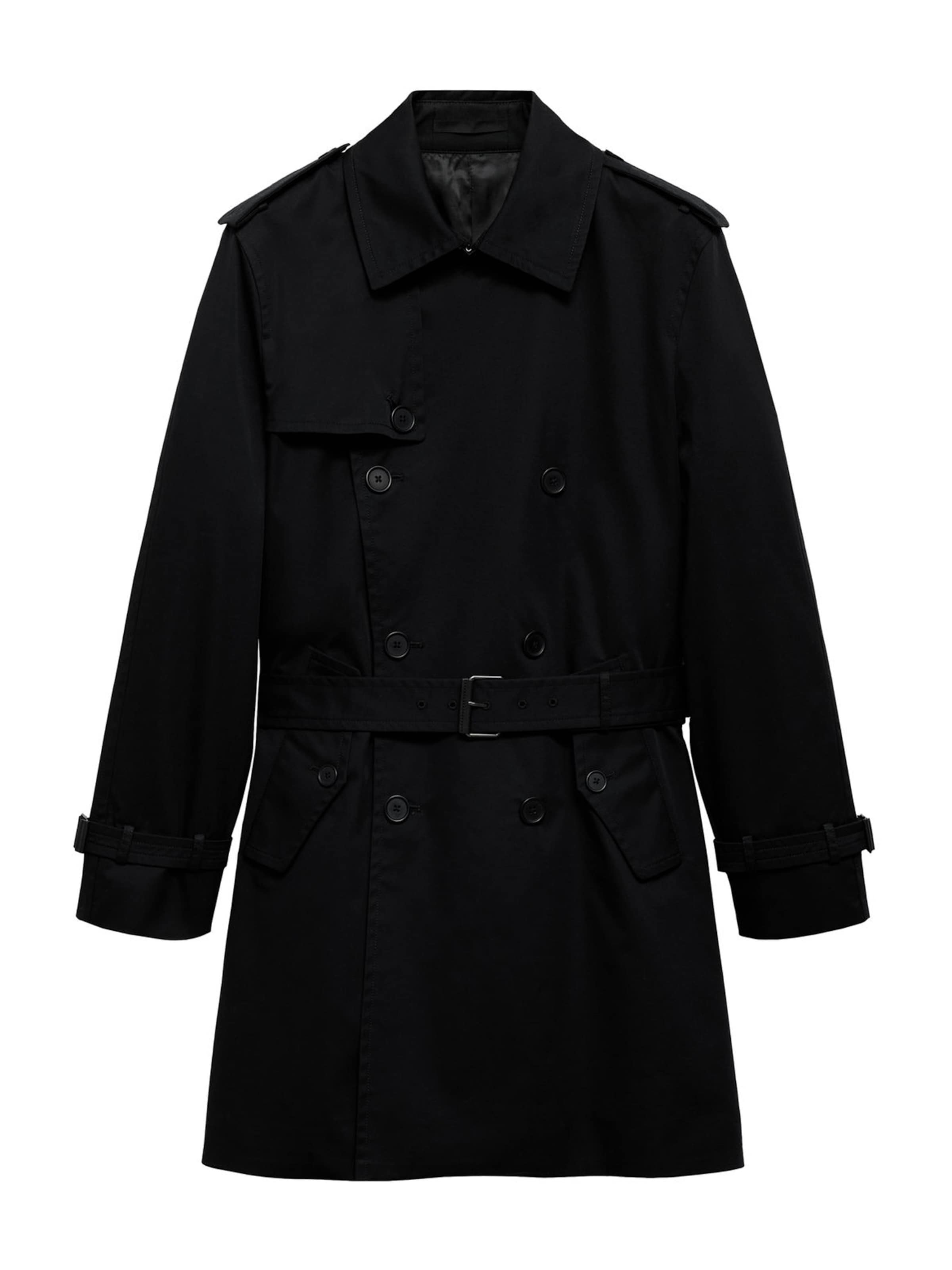 MANGO MAN Övergångsrock i svart: framsida