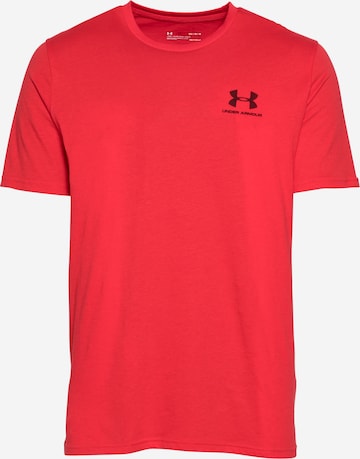 UNDER ARMOUR Performance shirt 'Sportstyle' in Red: front
