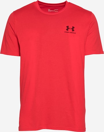 Tricou funcțional 'Sportstyle' de la UNDER ARMOUR pe roșu: față