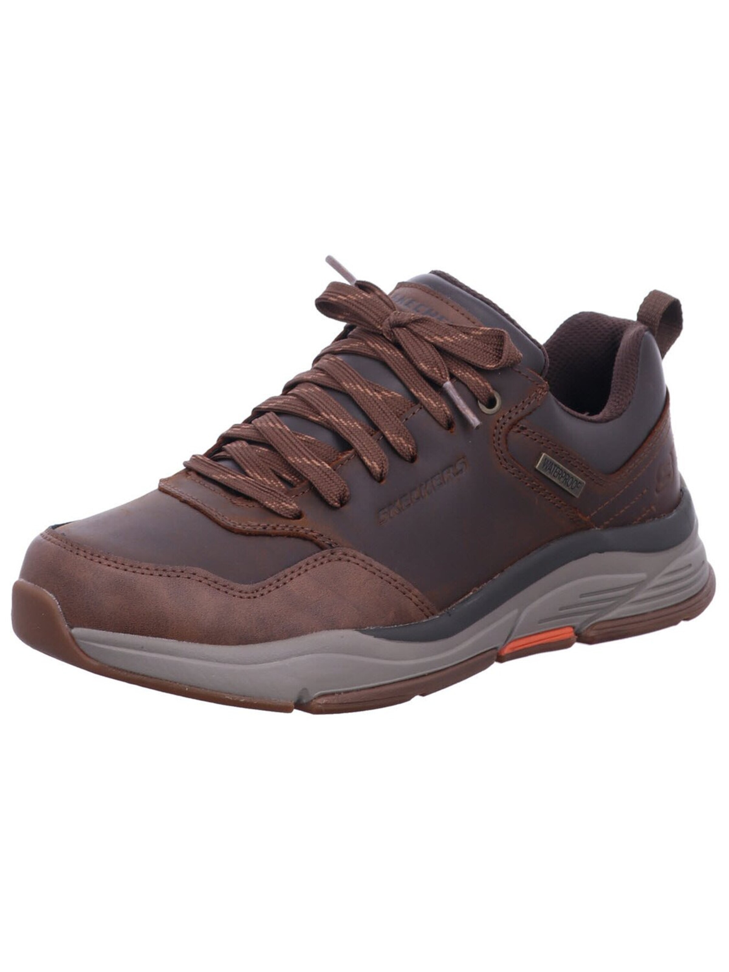 SKECHERS Schnürschuh 'Schnürschuh Herren 210021 CDB Kunststoff (Synthetik) in braun'‌‌‌‌‌‌‌‌‌‌ in Braun: Vorderseite