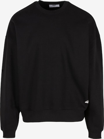 Sweat-shirt DEF en noir : devant