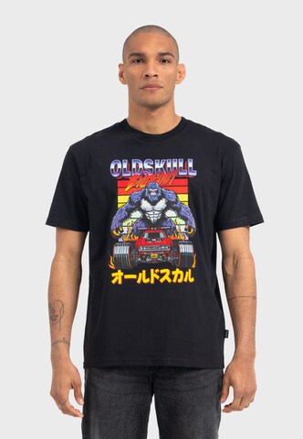 Oldskull T-Shirt 'Xtreme Giant Racer' in Schwarz: Vorderseite