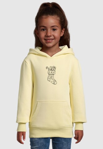 Merchcode Sweatshirt 'Christmas Socks' in Gelb: Vorderseite