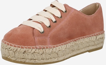 Chaussure à lacets 'Basket' espadrij l´originale en rose : devant