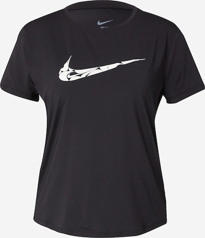 NIKE Functioneel shirt 'ONE SWSH HBR' in de kleur Zwart / Wit, Productweergave