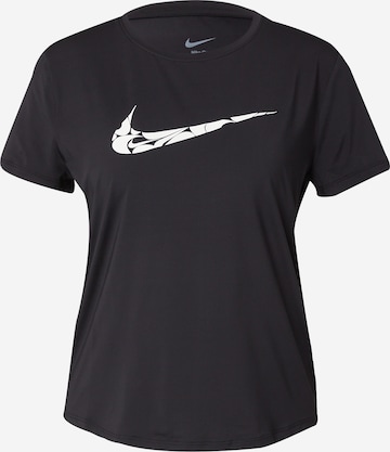 NIKE Functioneel shirt 'ONE SWSH HBR' in Zwart: voorkant