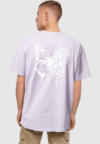 Merchcode T-Shirt 'Flowers Bloom' in Lila
