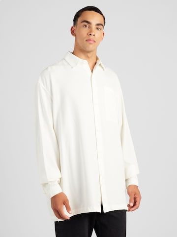 TOPMAN Comfort fit Button Up Shirt in Beige: front