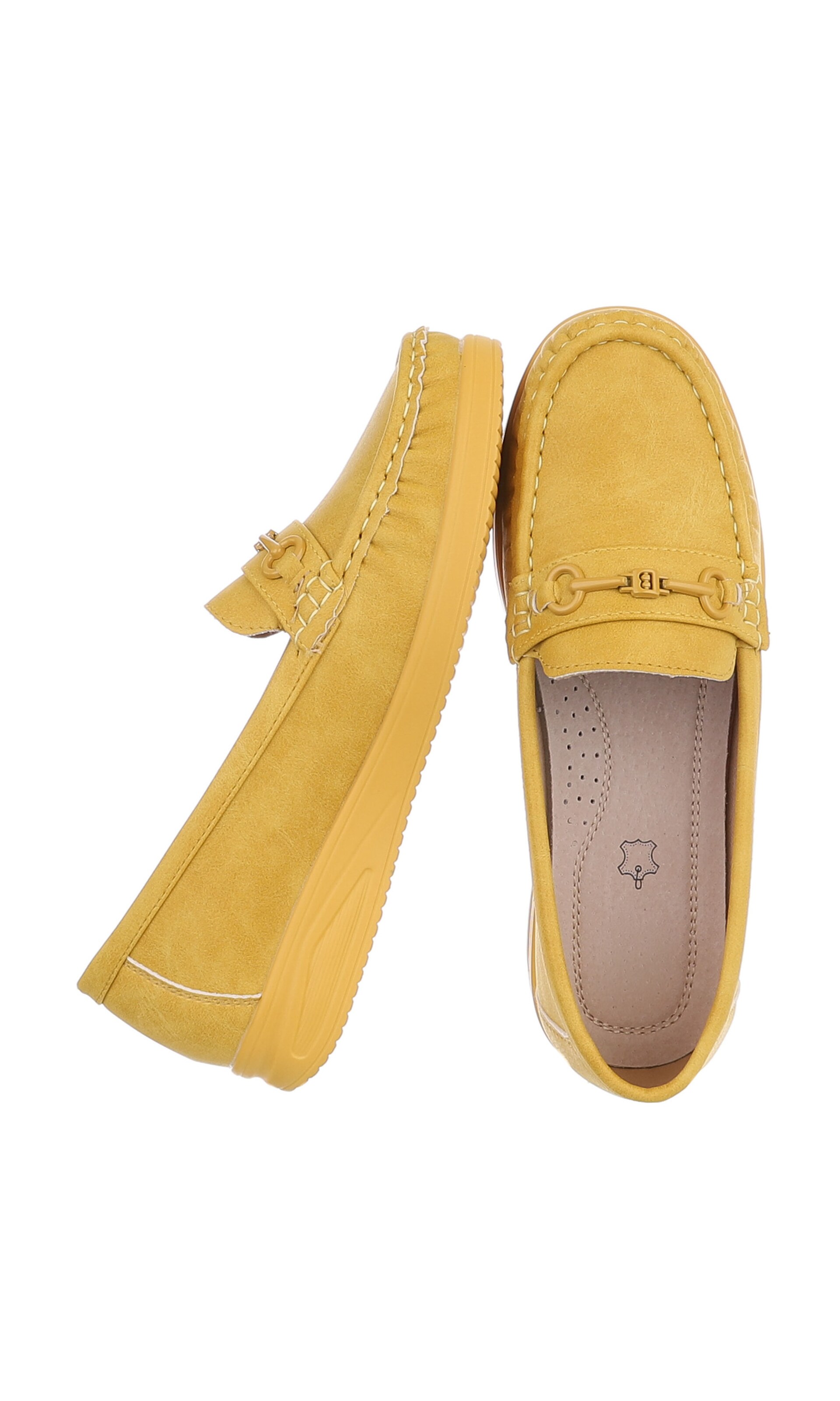 Ital-Design Moccasins in Yellow