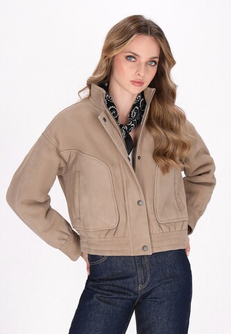 Veste mi-saison DreiMaster Vintage en beige : devant