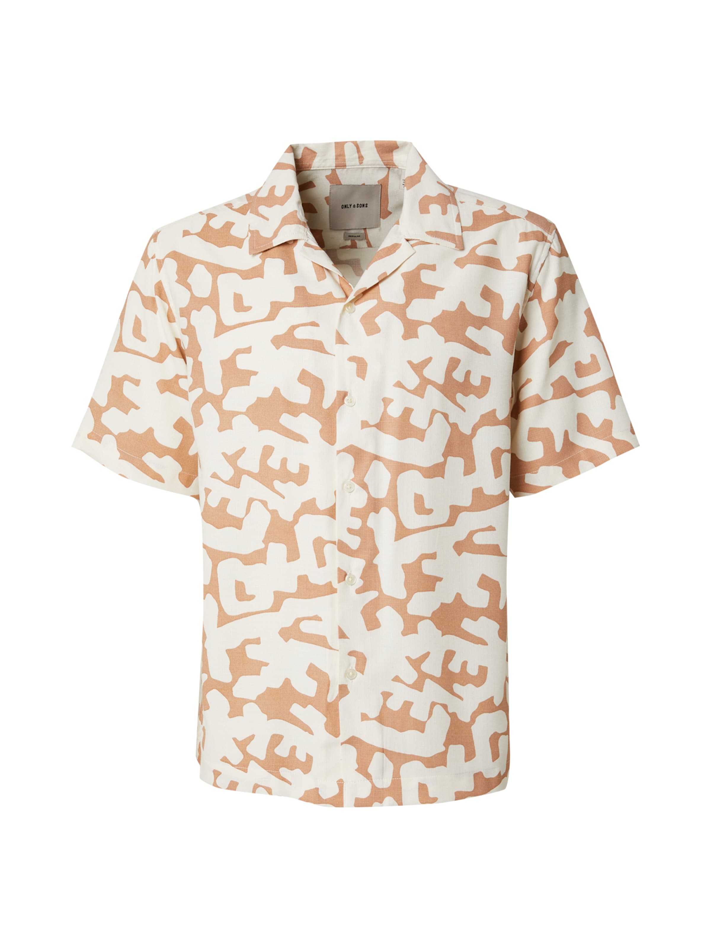 Fit confort Chemise 'ONSDen Summer Resort' Only & Sons en marron : devant