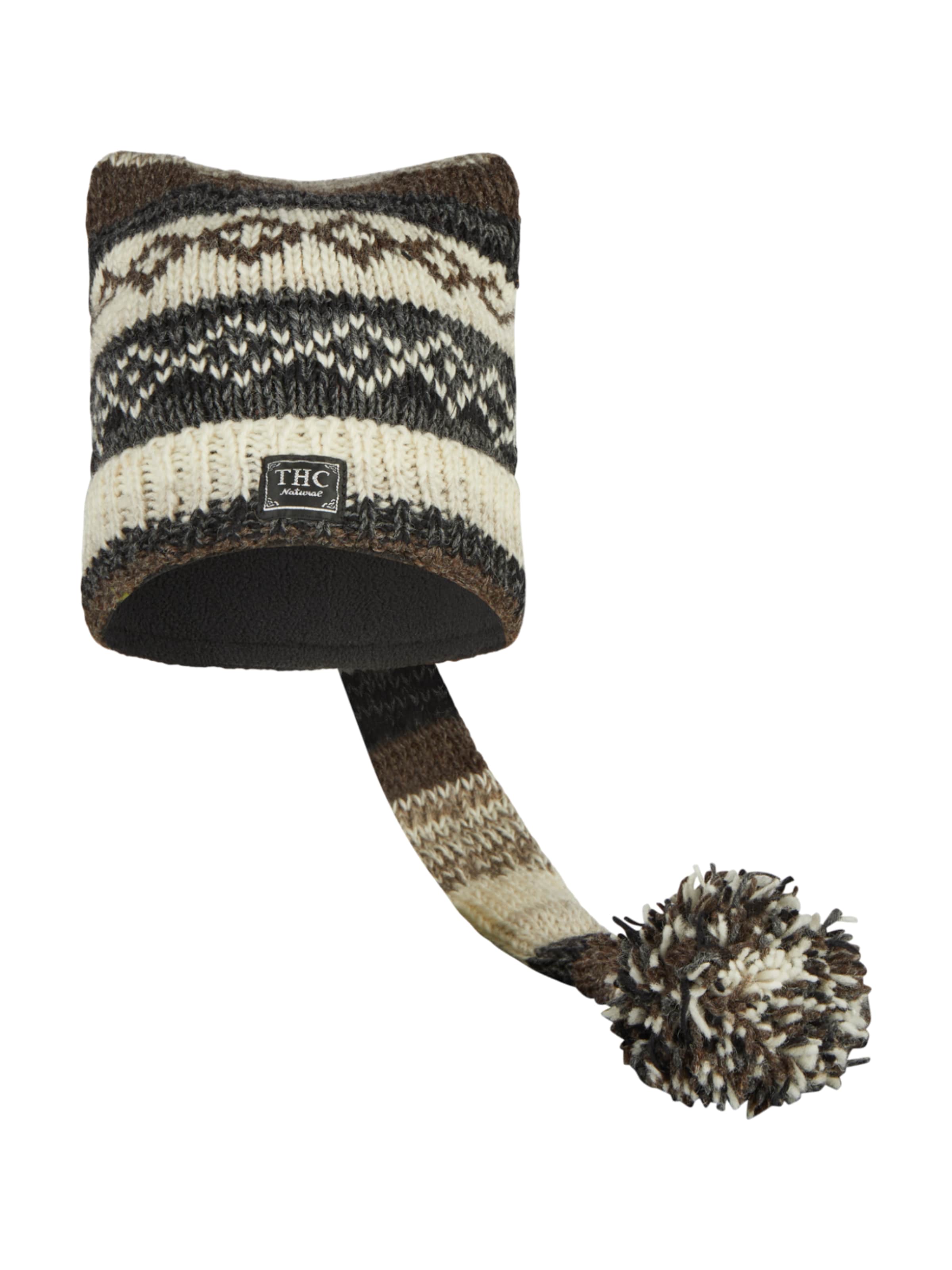 THC Natural Line Beanie '888' in Beige: front