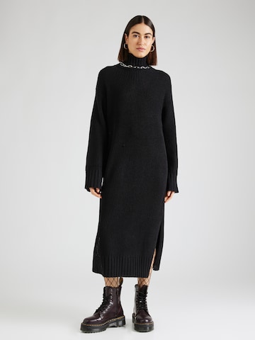 Robes en maille Monki en noir : devant