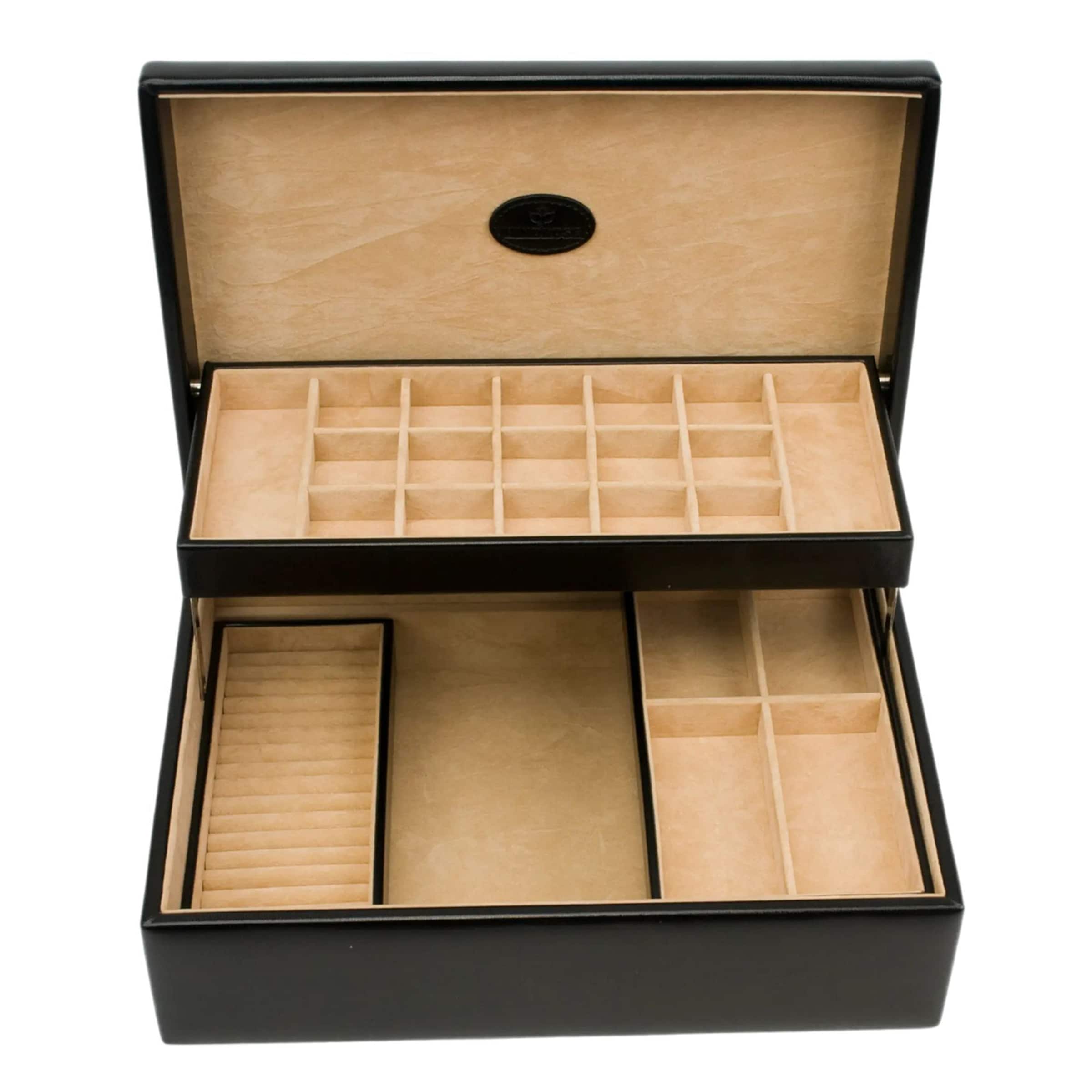 WINDROSE Schmuckkasten 'Merino' in Schwarz