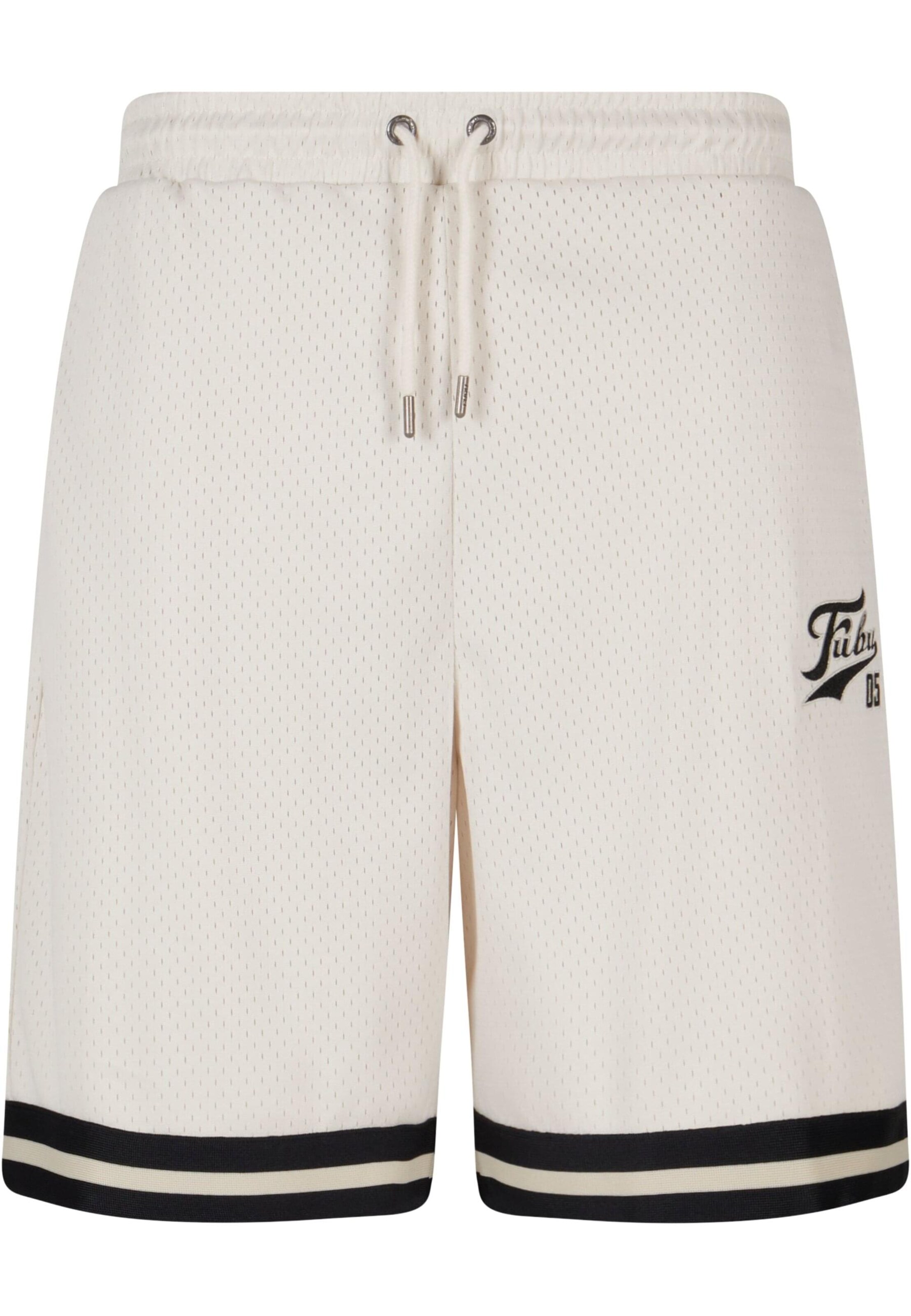 Regular Pantalon 'Varsity' FUBU en beige : devant