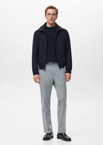 MANGO MAN Slim fit Pleated Pants 'Johan' in Grey