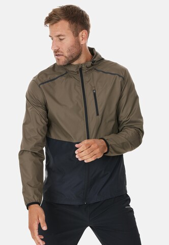 ENDURANCE Athletic Jacket 'Hugoee' in Brown: front