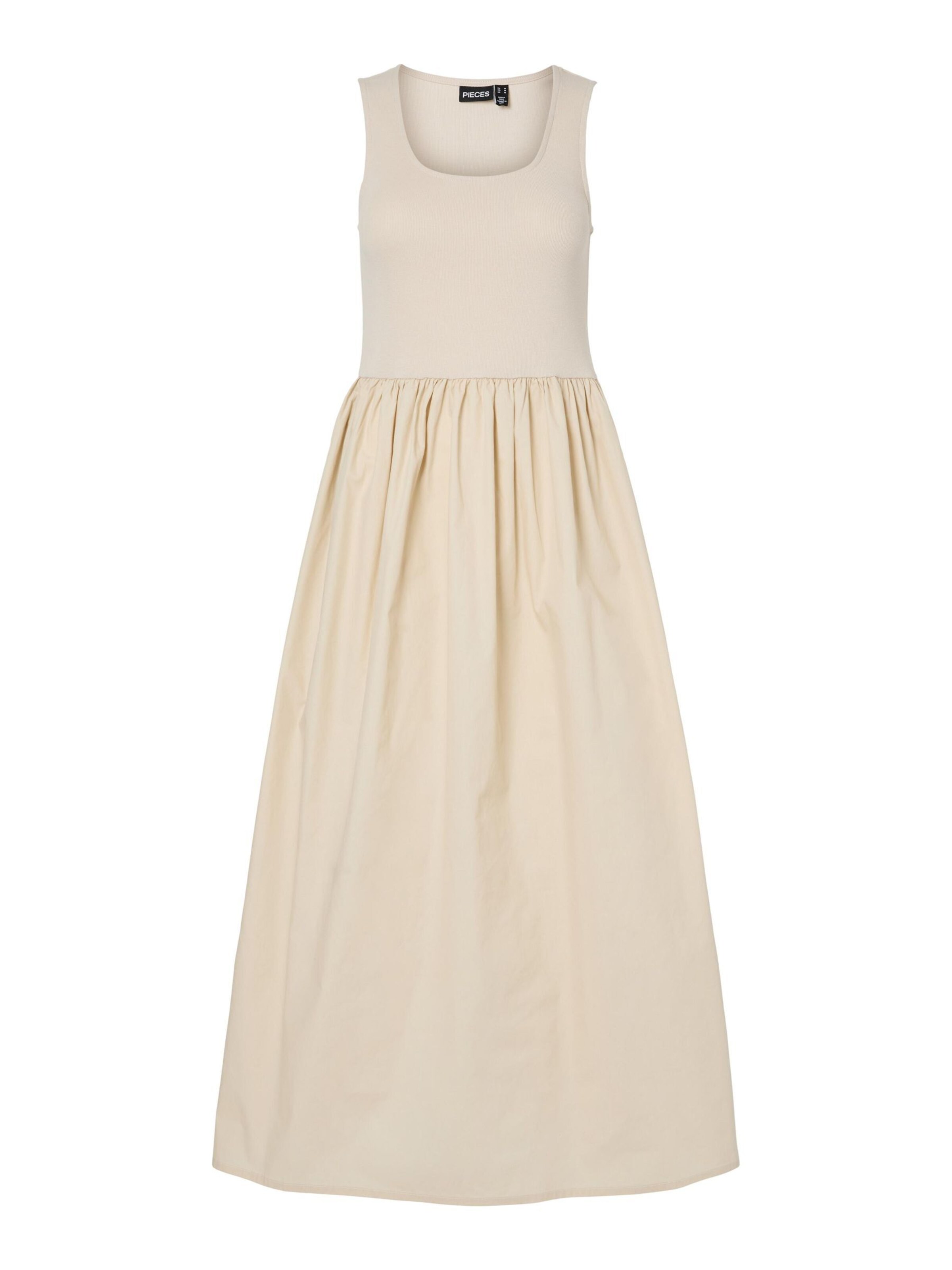 PIECES Jurk 'PCDulla' in Beige: voorkant