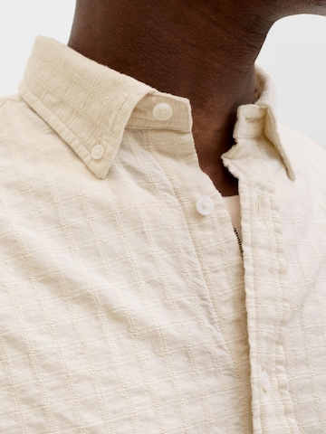 JACK & JONES Regular fit Button Up Shirt in Beige