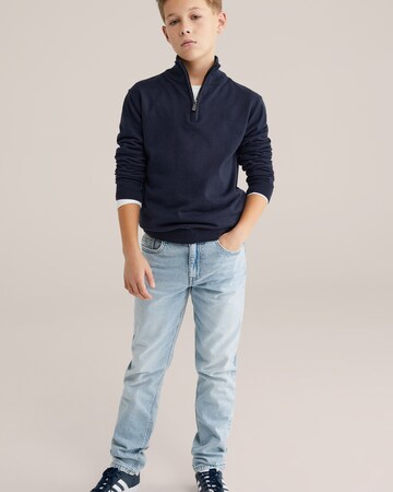 WE Fashion Свитер в Синий