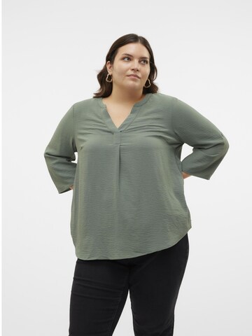 Vero Moda Curve Bluse 'ELVA' i grøn: forside