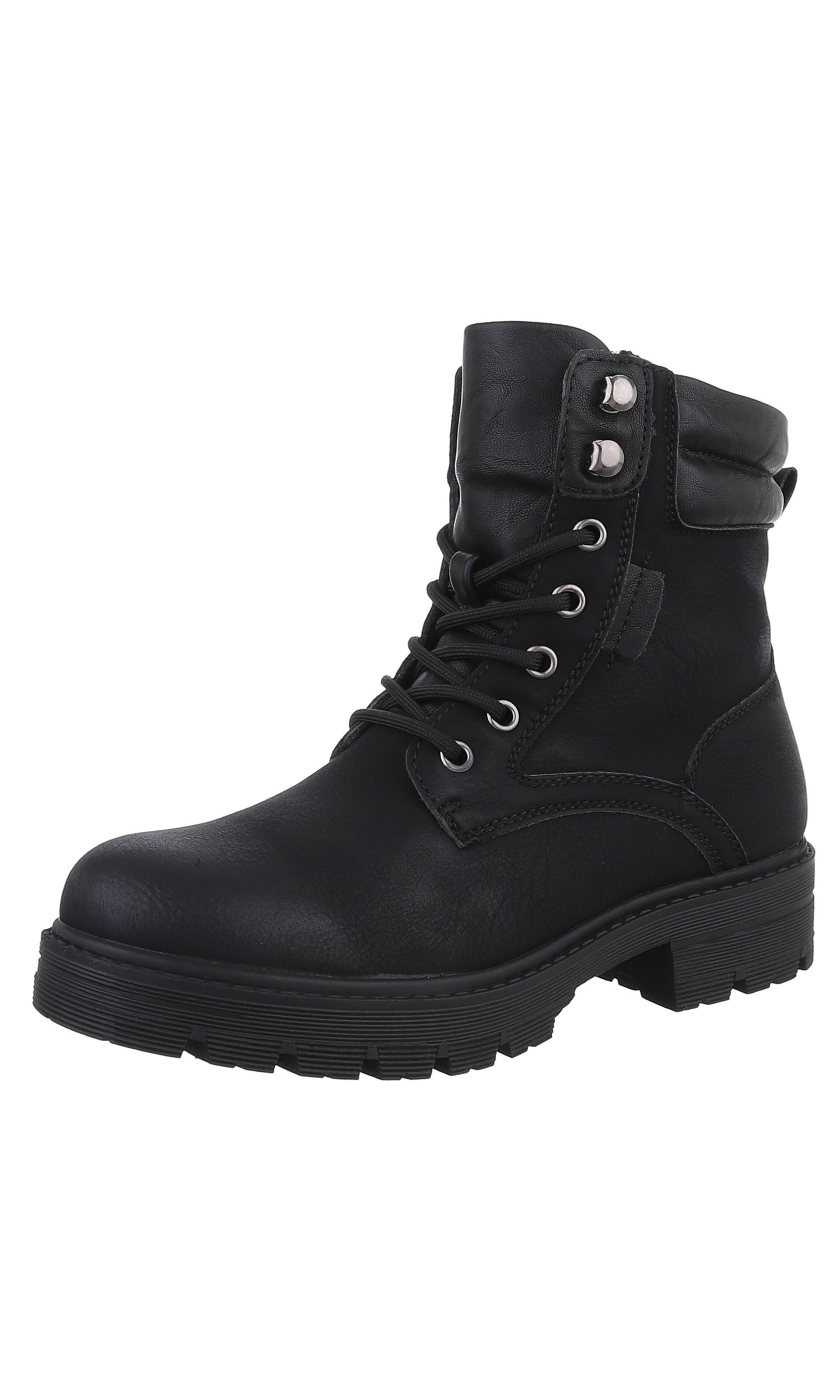 Ital-Design Stiefelette in Schwarz: Vorderseite