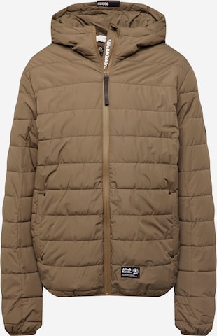Alife and Kickin Winter Jacket in Green: front