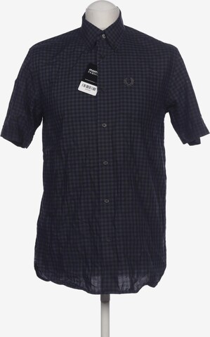 Fred Perry Button Up Shirt in S in Blue: front