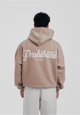 Prohibited - Sudadera en beige: frente