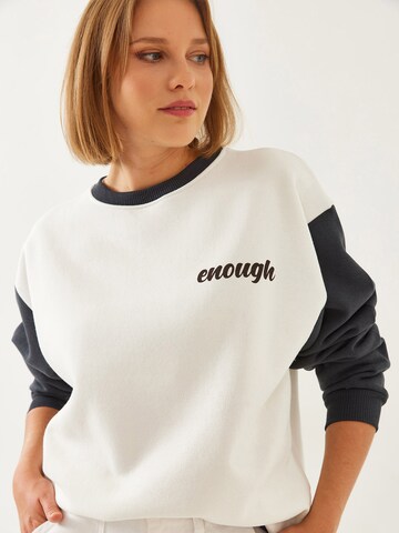 Sweat-shirt Bianco Lucci en blanc : devant