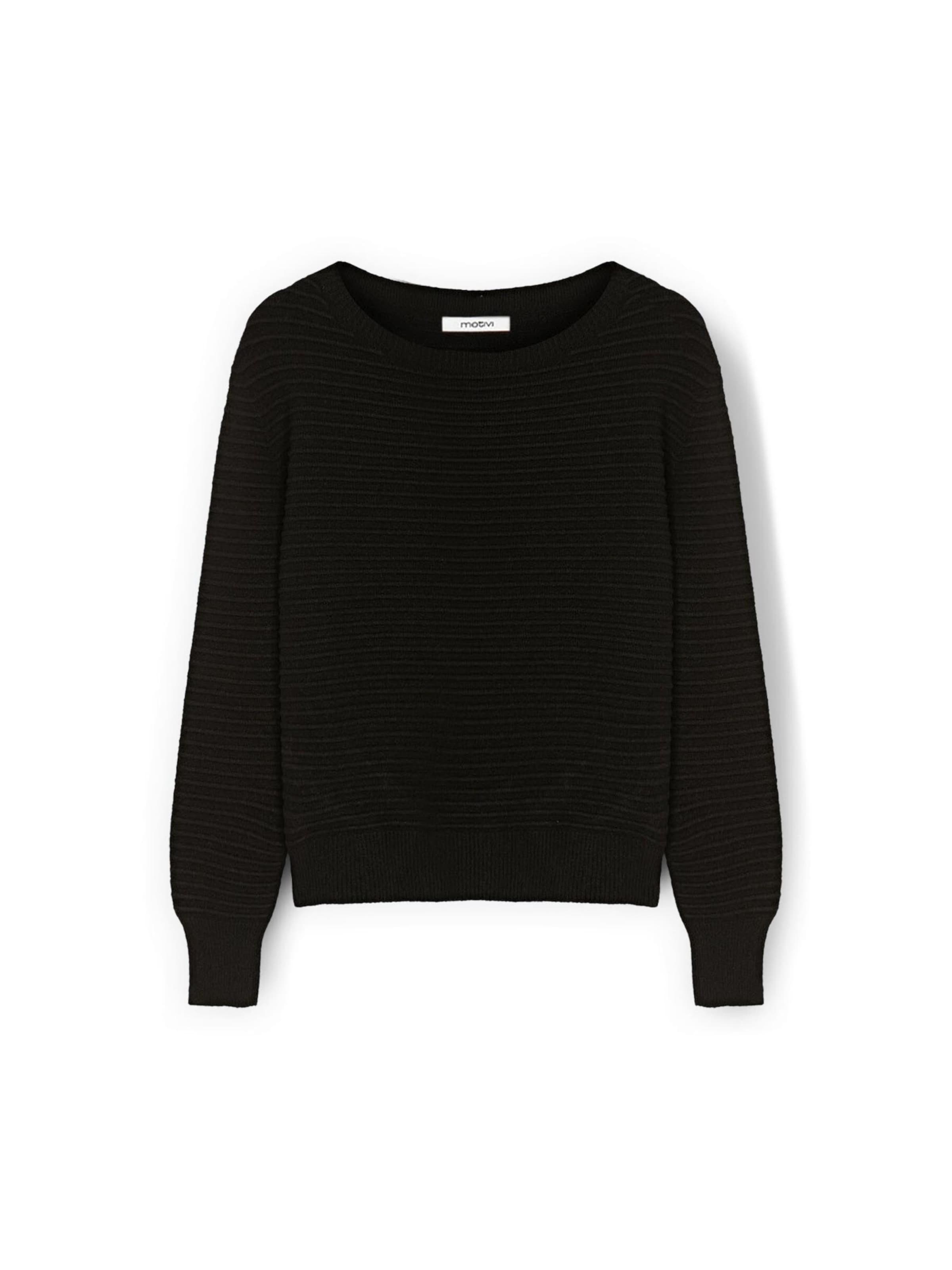 MOTIVI Trui in Zwart: voorkant