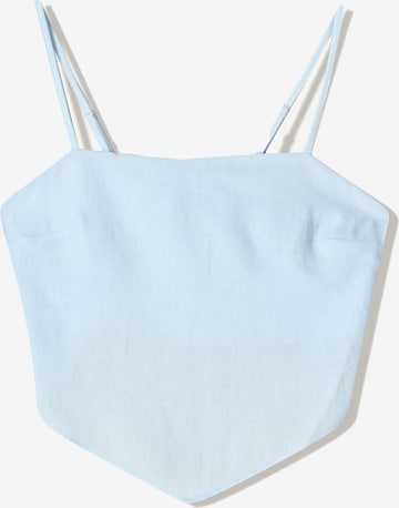Top di Bershka in blu: frontale