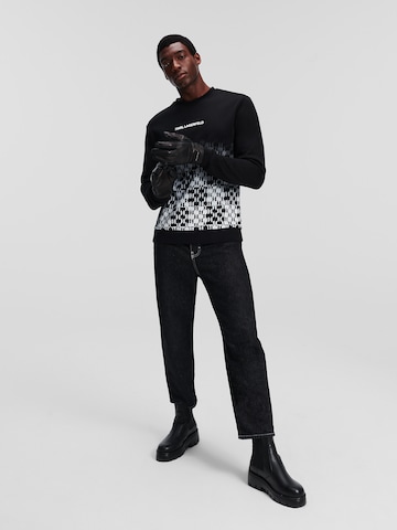 Karl Lagerfeld Sweatshirt 'Check Degrade' in Schwarz