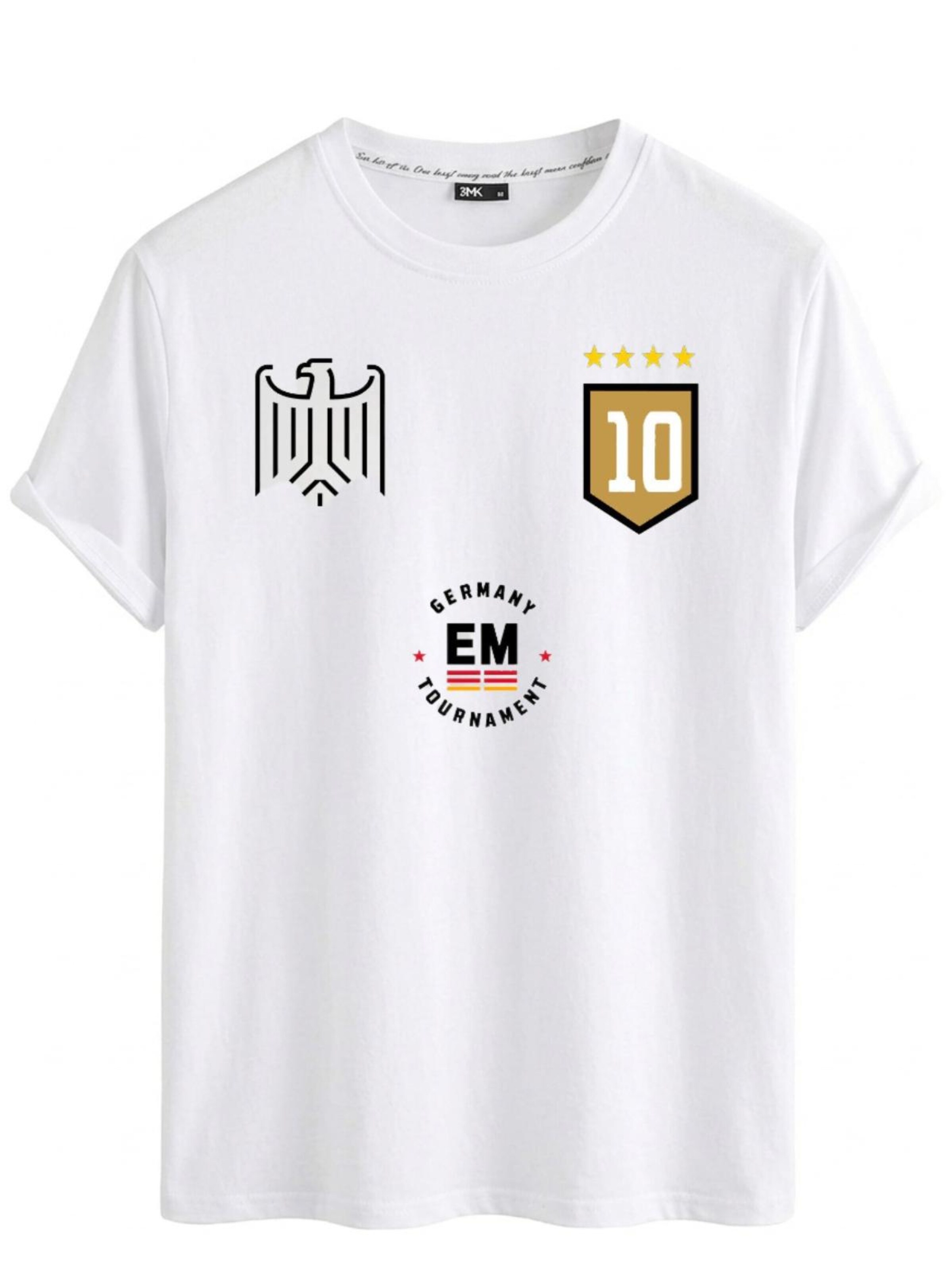 RMK Shirt 'Trikot Fan Fußball Deutschland Europameisterschaft EM 2024' in White, Item view