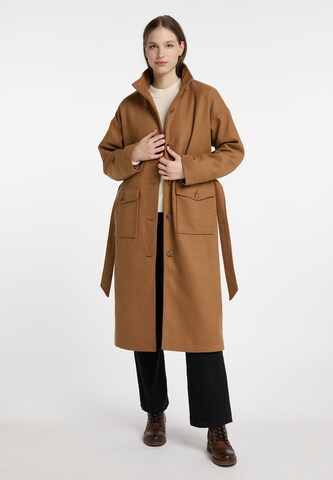 Manteau mi-saison DreiMaster Vintage en marron : devant