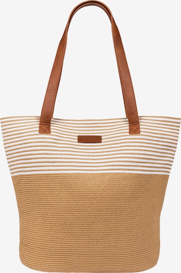 Roeckl Shopper 'Paloma' in beige / braun / weiß, Produktansicht