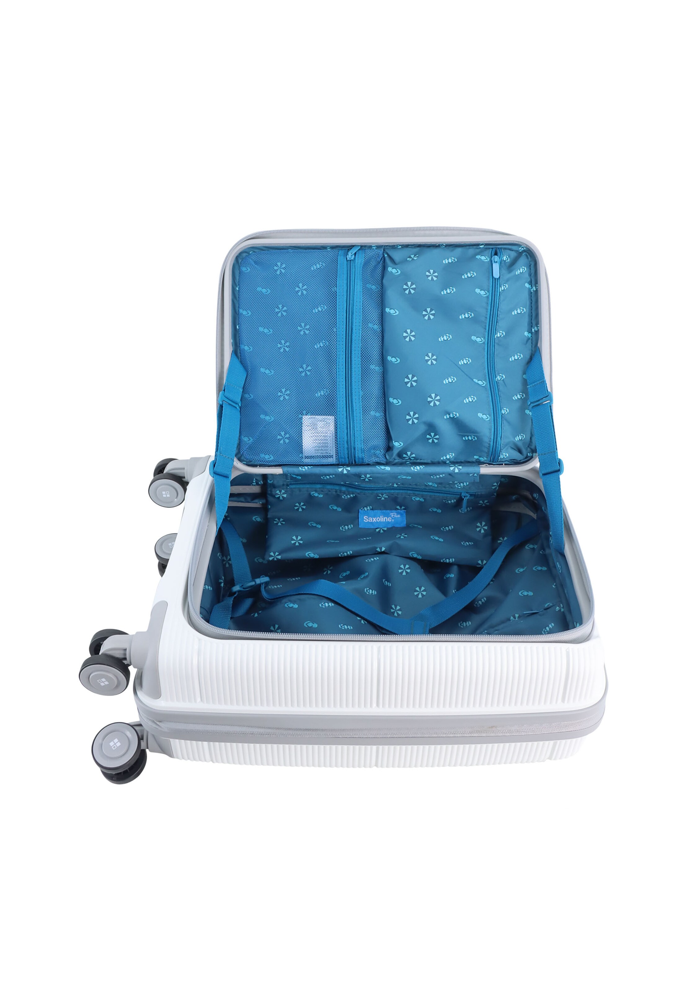 Saxoline Blue Suitcase 'Boho' in White
