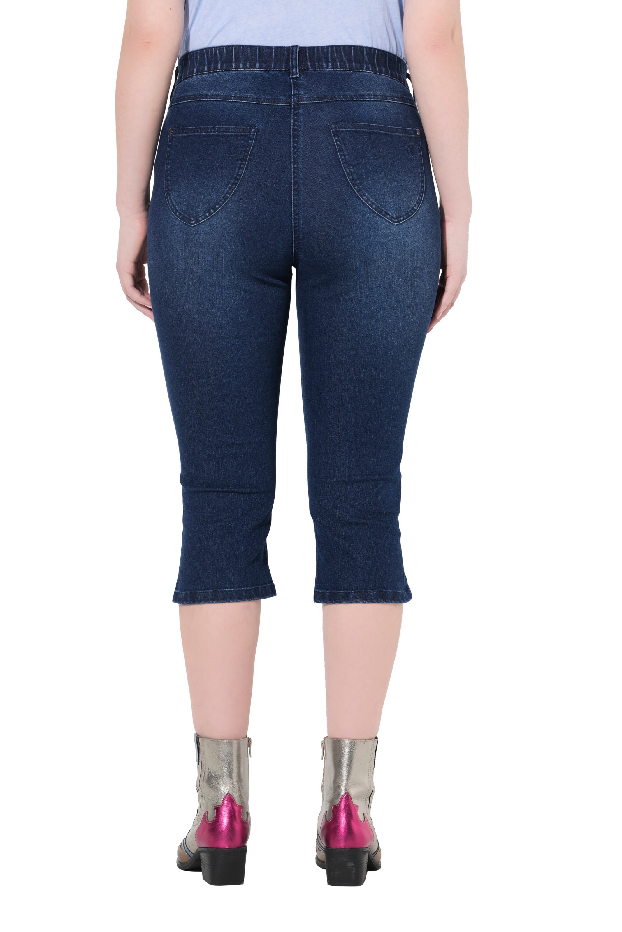 Ulla Popken Slimfit Broek in Blauw