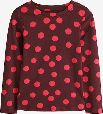 Next T-shirt i brun: framsida