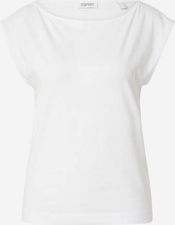 T-shirt ESPRIT en blanc : devant