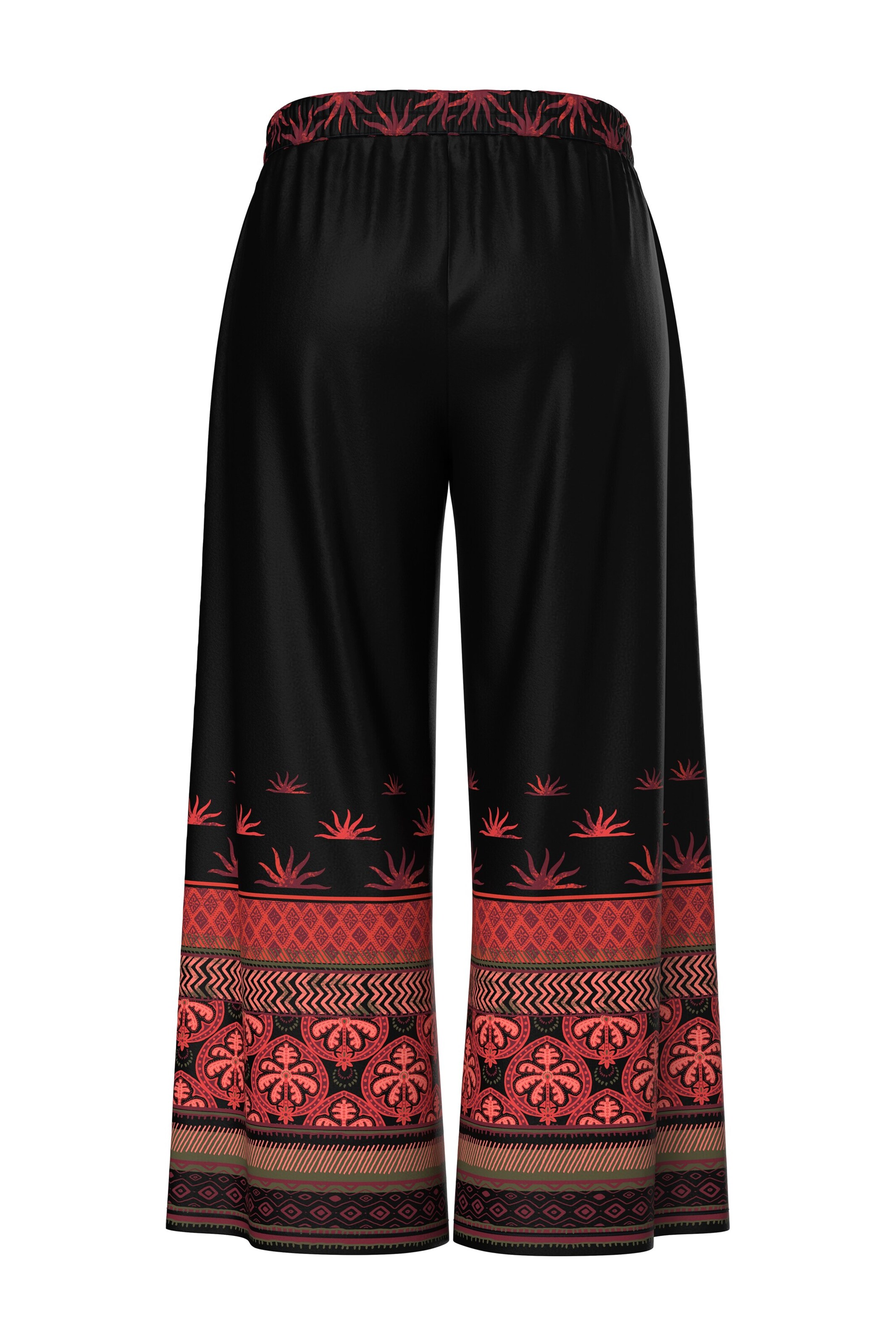 Ulla Popken Wide leg Broek in Zwart