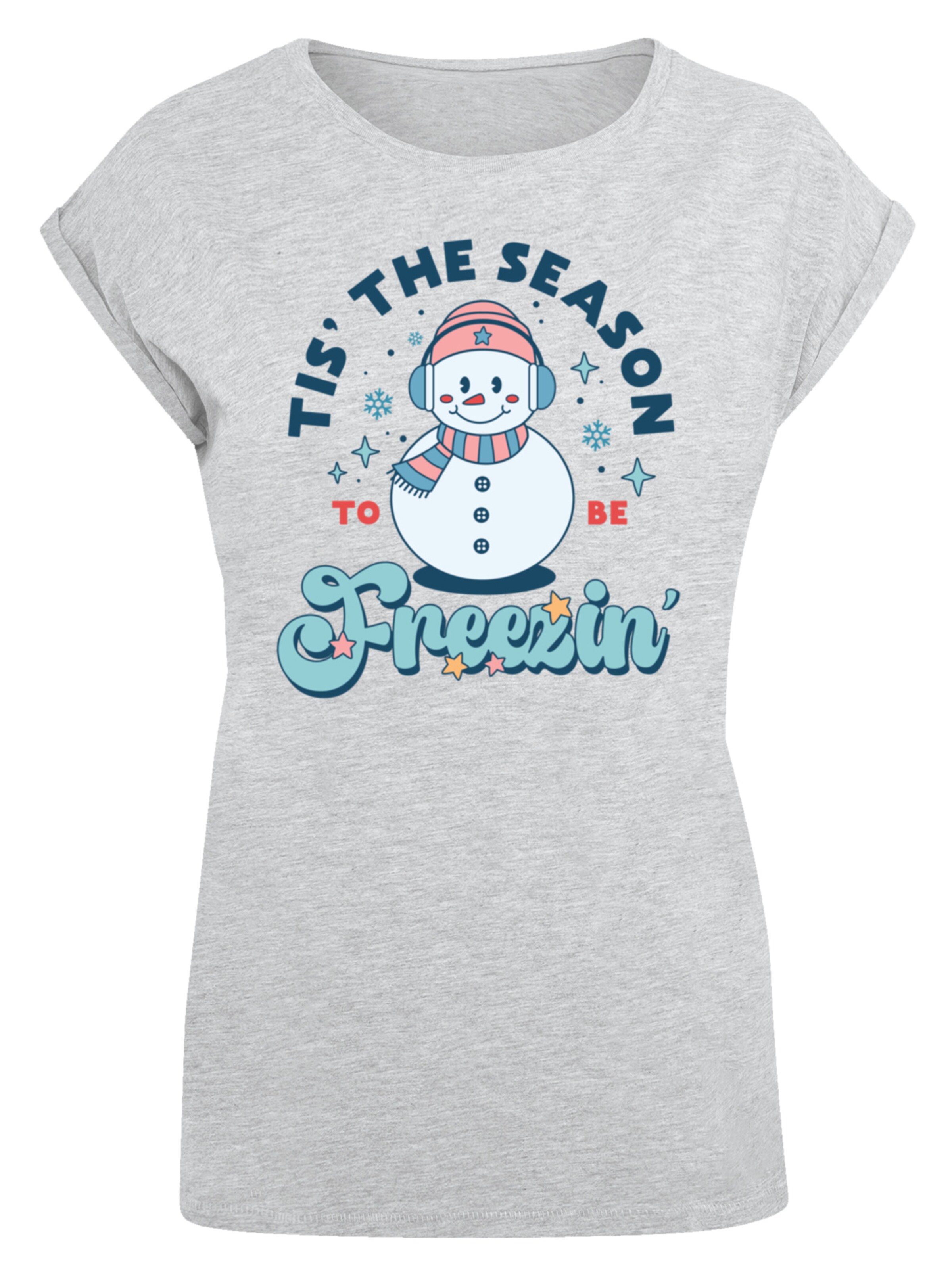 T-shirt 'Tis The Season to Be Freezin' F4NT4STIC en gris : devant