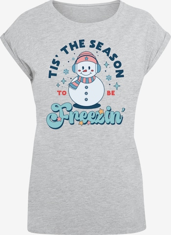 F4NT4STIC Shirt 'Tis The Season to Be Freezin' in Grijs: voorkant
