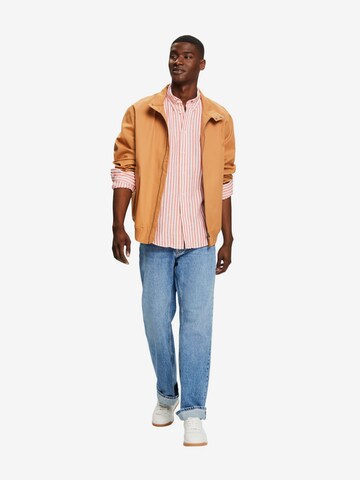 ESPRIT Slim fit Button Up Shirt in Orange
