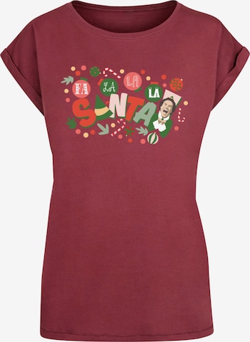 ABSOLUTE CULT T-Shirt 'Elf - Santa' in Rot: predná strana