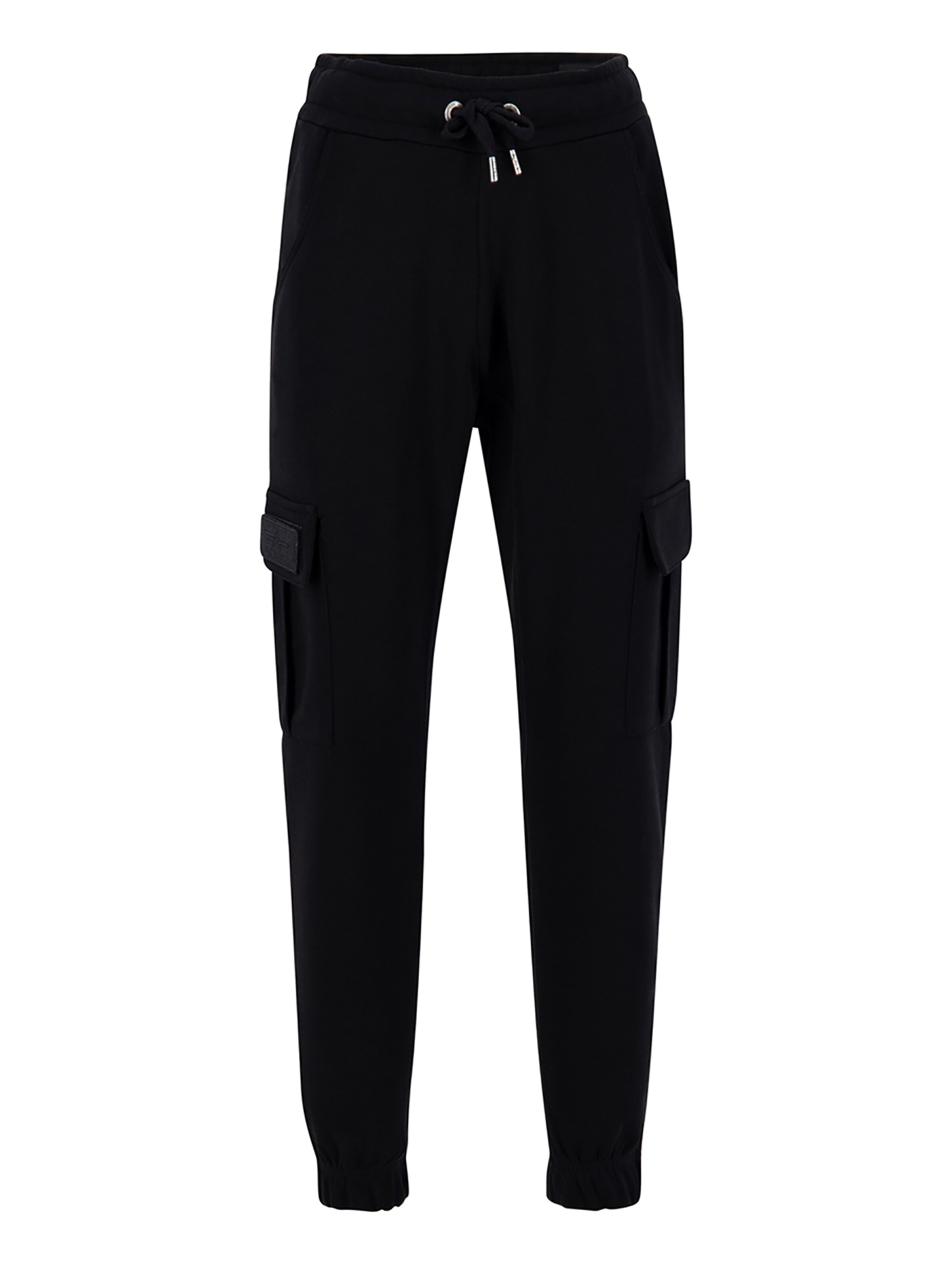 ALPHA INDUSTRIES Regular Pants 'Terry II' in Black: front